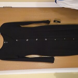 NWT black ribbed sweater dress